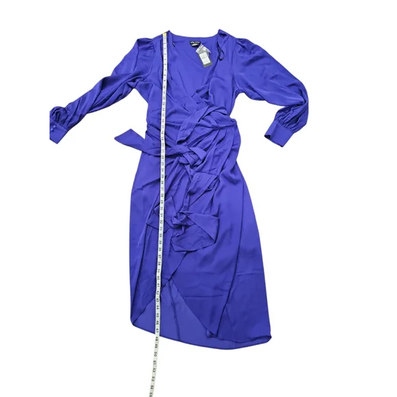 City Chic Opulent Dress - royal purple Sz XS or 14 - Picture 10 of 11